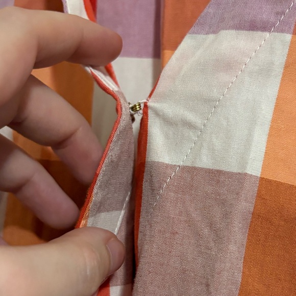 J. Crew Faux-wrap sleeveless mini dress Bohemian Red Wildfire plaid Size 10 - Picture 7 of 8